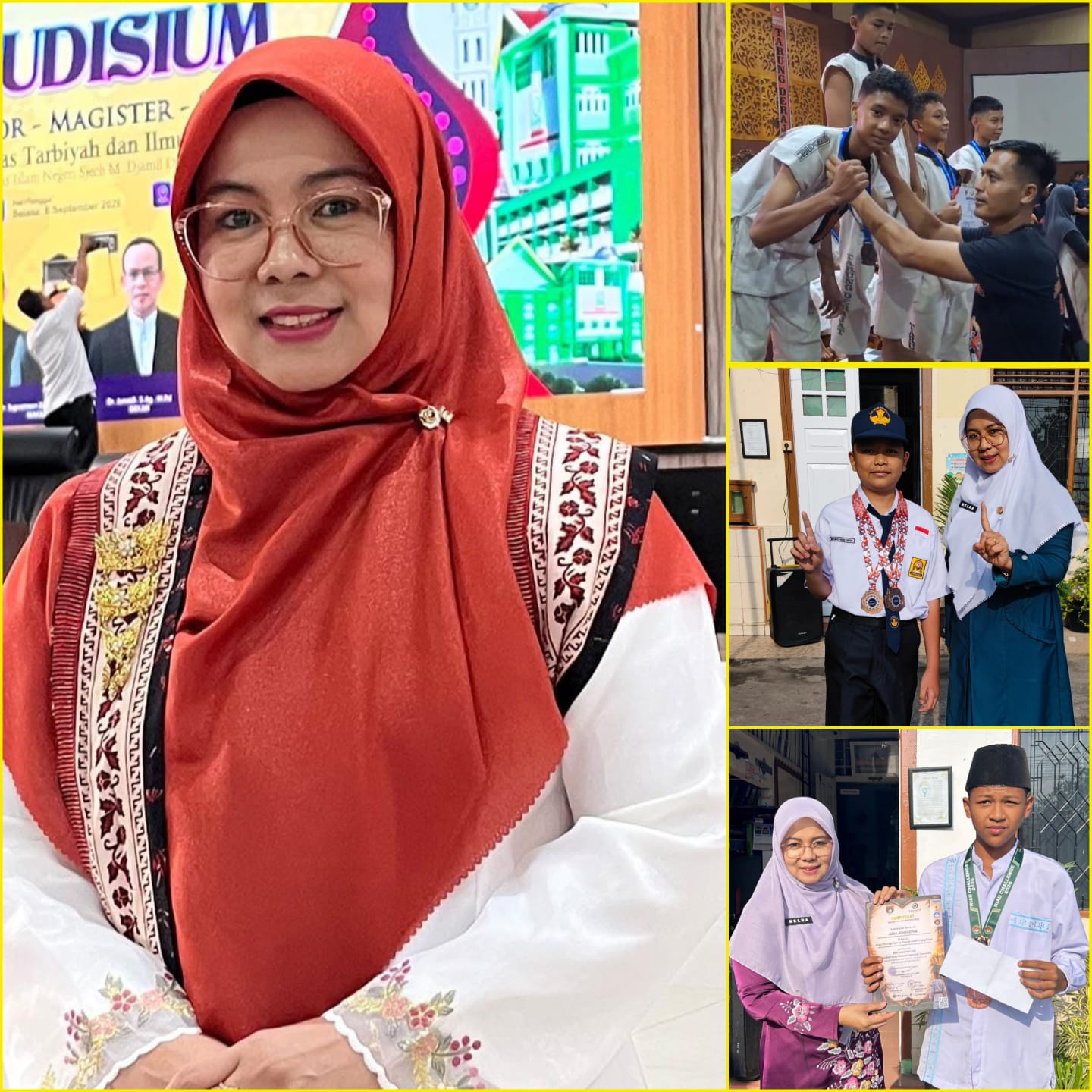 Neldawati., M.Pd Kepala SMP N 1 Bukittinggi dengan seabrek prestari siswa (Foto: Istimewa)